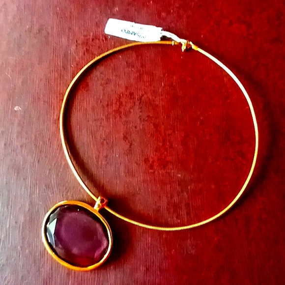 🎁NWT Stunning Sampo Deep Purple Pendant Necklace Statement Piece - Picture 4 of 4